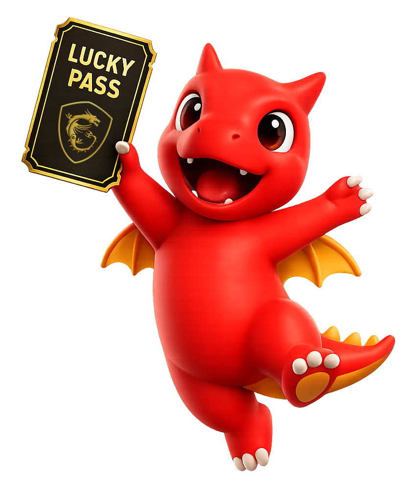 Lucky, la mascota dragón